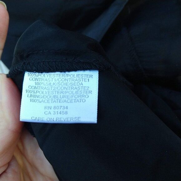 Vintage Y2K BCBG Max Azria Little Black Dress Size S Strapless Pockets Fit Flare - Picture 10 of 10